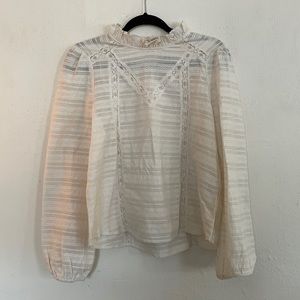 DRA Los Angeles Victorian Lace Cream Blouse